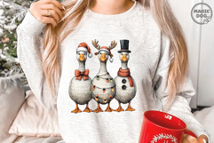 Christmas Goose, Vintage Christmas Goose, Snowman Goose Product Image 2