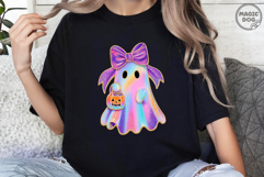 Halloween Neon Ghost|Iridescent Ghost Coquette Halloween PNG Product Image 2