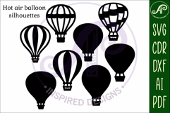 Hot air balloon laser cut outs SVG file Product Image 2