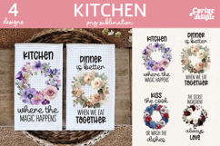 Floral Kitchen Towel Sublimation Bundle Product Image 3