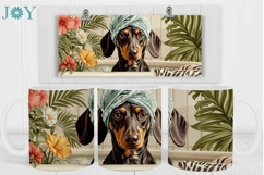 Dachshund Mug Wrap Sublimation Design Product Image 2