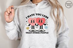 I Hate You Less Than Other People|Groovy Retro Valentine Day Product Image 2