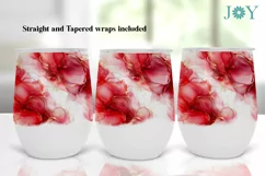 ALCOHOL INK WINE TUMBLER WRAP PNG SUBLIMATION DESIGN Product Image 2