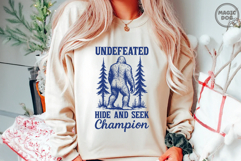 Undefeated Hide And Seek Bigfoot|Funny Bigfoot Meme SVG Product Image 2