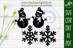 Christmas shape ornaments laser cut outs SVG file 2 Product Image 2