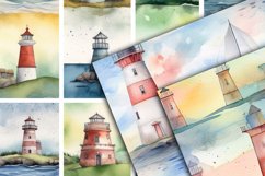 Dreamy Lighthouses Digital Papers - Seamless Patterns Product Image 2