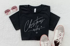 Christmas wishes svg retro handwriting shirt christmas png Product Image 1