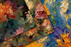 Impasto Flowers Digital Papers - Seamless Patterns Product Image 2