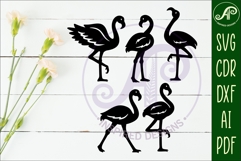 Flamingo silhouettes laser cut out 2 Product Image 2