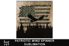 Patriotic Wind Spinner Sublimation PNG Product Image 3