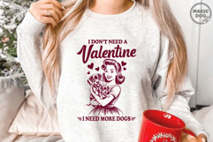 Retro Dog Mom Valentine Dachshund Lover|Anti Vlentine SVG Product Image 2