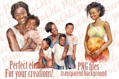 Mothers Day clipart,Mother and kids clipart,African American Product Image 3