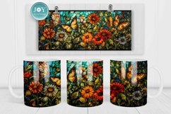 BUTTERFLIES 11oz 12oz 15oz COFFEE MUG SUBLIMATION WRAP Product Image 2