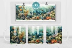 UNDER THE SEA 11oz 12oz 15oz COFFEE MUG WRAP FOR SUBLIMATION Product Image 2