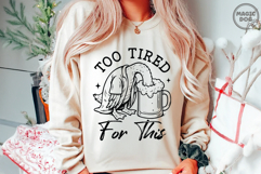 Too Tired for This Funny Goose with Beer|Beer Lover Goose Product Image 3