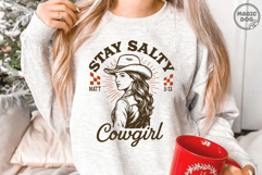 Stay Salty Cowgirl Christian Western Cowgirl Bible Verse SVG Product Image 2