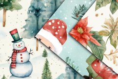 Watercolor Christmas Digital Papers - Seamless Patterns Product Image 2