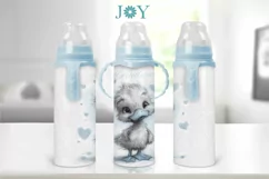 BABY DUCK BABY BOTTLE WRAP SUBLIMATION DESIGN PNG Product Image 1