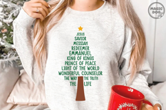 esus Names Christmas Tree|Christian Religious Holiday SVG Product Image 2