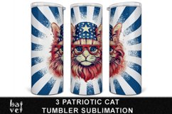 Vintage Patriotic Cat Tumbler Bundle | American Cat Design Product Image 2