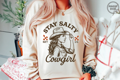 Stay Salty Cowgirl Christian Western Cowgirl Bible Verse SVG Product Image 2