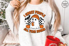 I Ghost People All Year Round Spooky Season Boujee Ghost SVG Product Image 2
