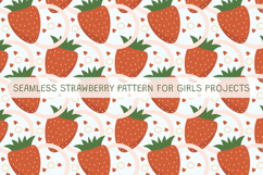 Cute Strawberry Hearts Seamless Pattern Product Image 2