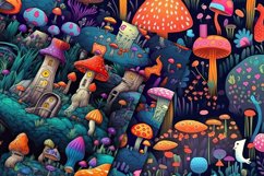 Whimsical Mushrooms Digital Papers - Seamless Patterns Product Image 2