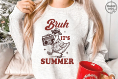 Bruh It’s Summer|Retro Summer Goose SVG|Snarky Animal Humor Product Image 2