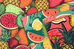 Summer Fruit Digital Papers - Seamless Patterns Product Image 2