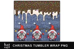 Blue Christmas Tumbler | Christmas Gnome Tumbler Sublimation Product Image 3