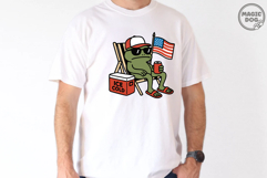 4th of July Frog USA Flag Patriotic SVG Product Image 4