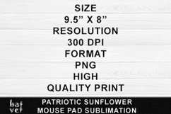 Patriotic Sunflower Mouse Pad Sublimation PNG Design Print Product Image 2