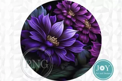 FLOWERS PNG CLIPART FOR DOOR HANGER, COASTERS AND MORE Product Image 1