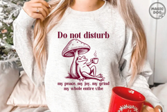 Do Not Disturb My Peace|Funny Introvert, Retro Frog Meme SVG Product Image 2