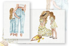 Watercolor Motherhood Clipart. Mothers Day Clipart. Product Image 3