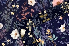 Moonlit Florals Digital Papers - Seamless Patterns Product Image 3