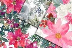 Christmas Floral Digital Papers - Seamless Patterns Product Image 3