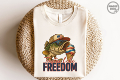 Tastes Like Freedom PNG, 4th of July Bass Fishing Patriotic Product Image 2