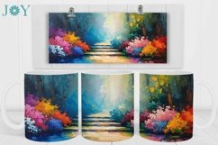 GARDEN MUG WRAP SUBLIMATION DESIGN, COFFEE MUG WRAP Product Image 2