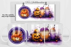 HALLOWEEN MUG SUBLIMATION DESIGN, COFFEE MUG WRAP Product Image 2