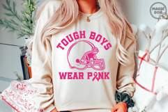 Tough Boys Wear Pink SVG|Football Breast Cancer|Cancer Fight Product Image 2