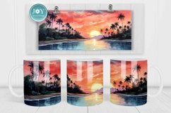 SUNSET 11oz 12oz 15oz COFFEE MUG SUBLIMATION WRAP TEMPLATE Product Image 2