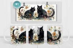 BOHO CAT 11oz 12oz 15oz COFFEE MUG SUBLIMATION WRAP Product Image 2