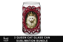 Queen Cat Glass Can Sublimation Bundle | Royal Cat Portrait Product Image 2