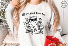 Let The Good Times Roll|Cat Mom|Summer Cat|Sarcastic SVG Product Image 2
