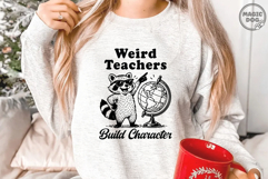 Weird Teachers Build Character Retro Raccoon Back to School Product Image 2