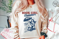 Book Girl Summer|Girl Reading Book|Bookish Book Lover SVG Product Image 2