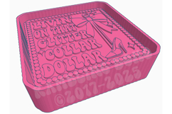Glitter Collar Dollar Freshie/Soap Mold Housing STL Product Image 3