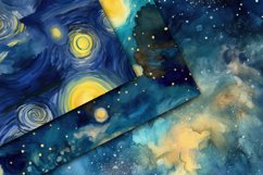 Starry Night Galaxy Digital Papers - Seamless Patterns Product Image 2